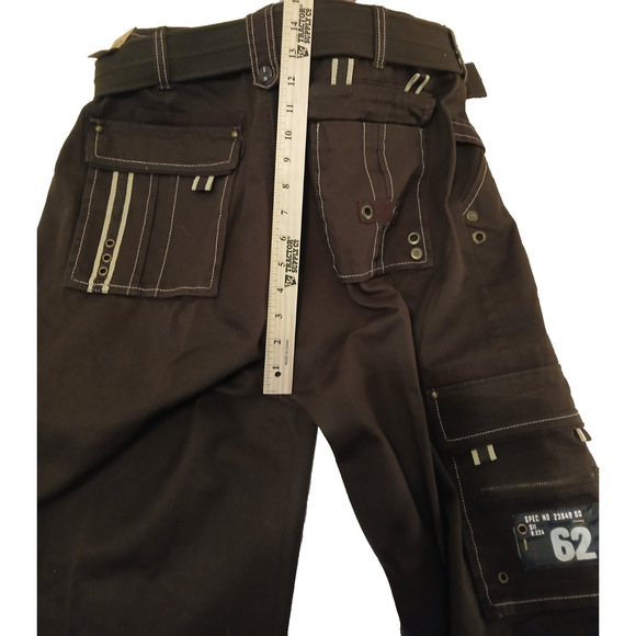PJ Mark Mens Brown Cargo Pants 36x32 NWT Loose Fit Multi Pocket Utility i-fe - Picture 4 of 12